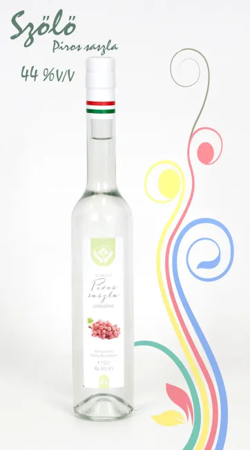 Kézműves Piros saszla szőlőpálinka